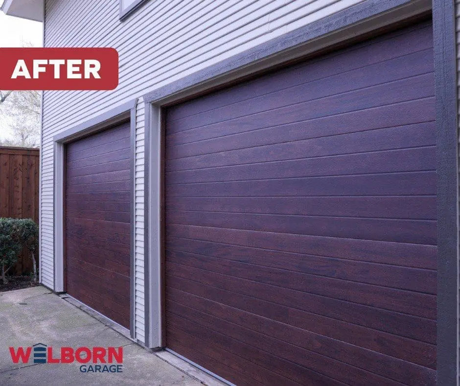 Modern Sleek Welborn Wooden Garage Doors