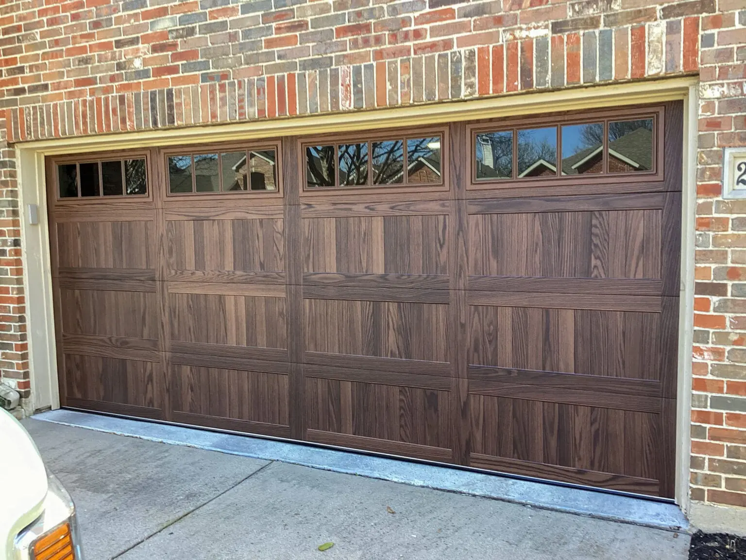 ModernFlatPanelWoodGarageDoor