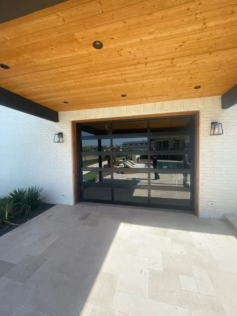 glass garage doors