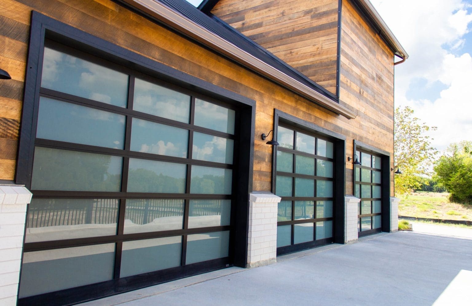 glass garage doors